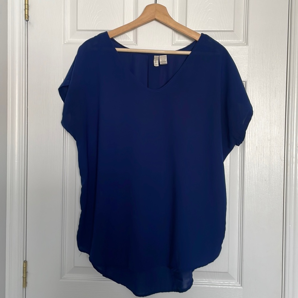 Japna navy blue sleeveless blouse